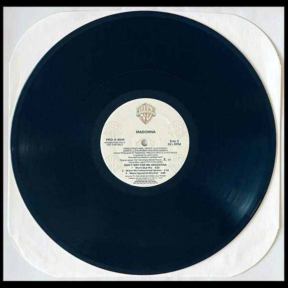 MADONNA ~ DON'T CRY FOR ME ARGENTINA Mixes  12" PROMO RECORD 1996 USA Ed. 26Yrs! - Picture 3 of 4